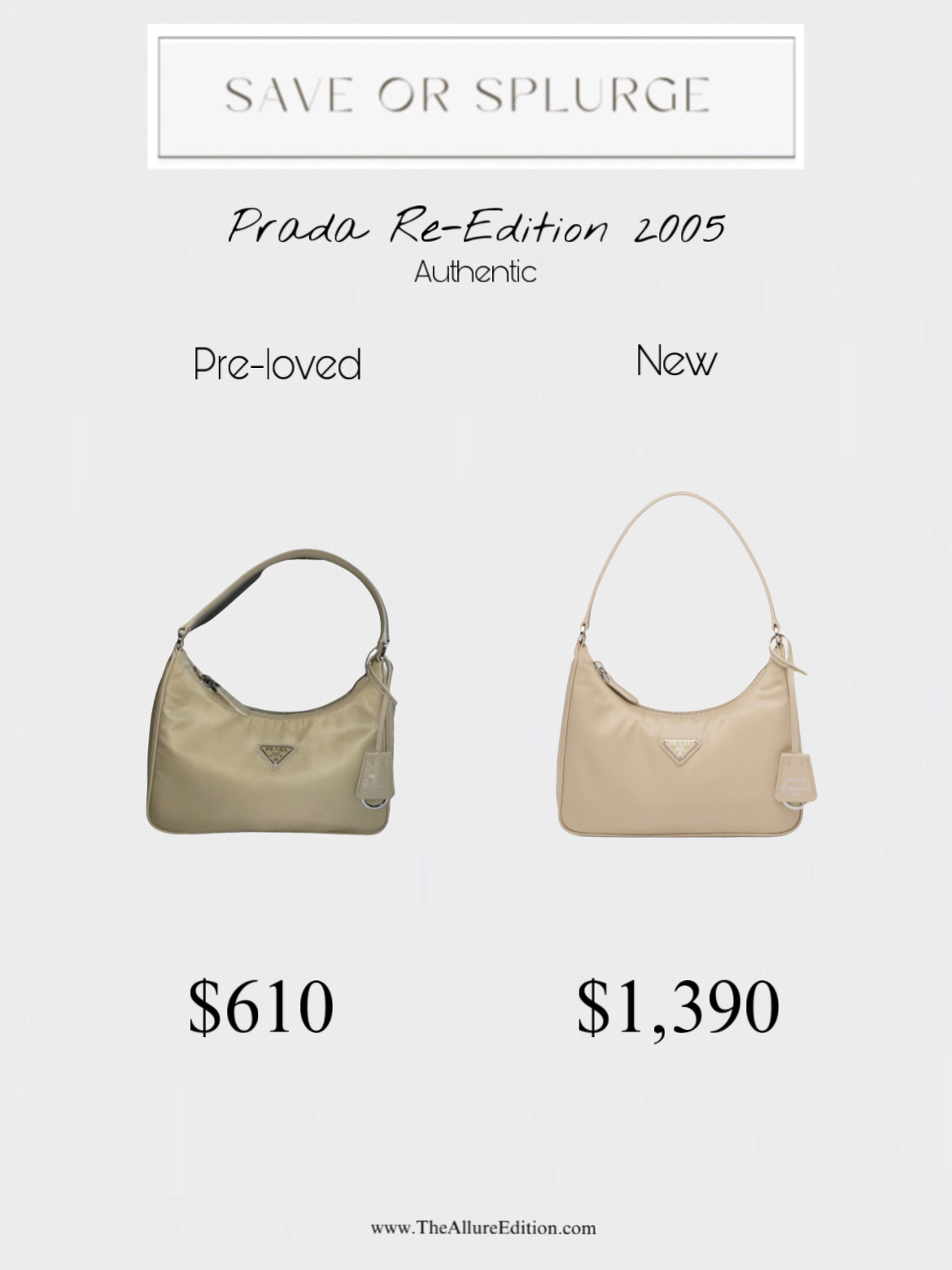 Designer Dupe, Prada Re-Edition Dupe