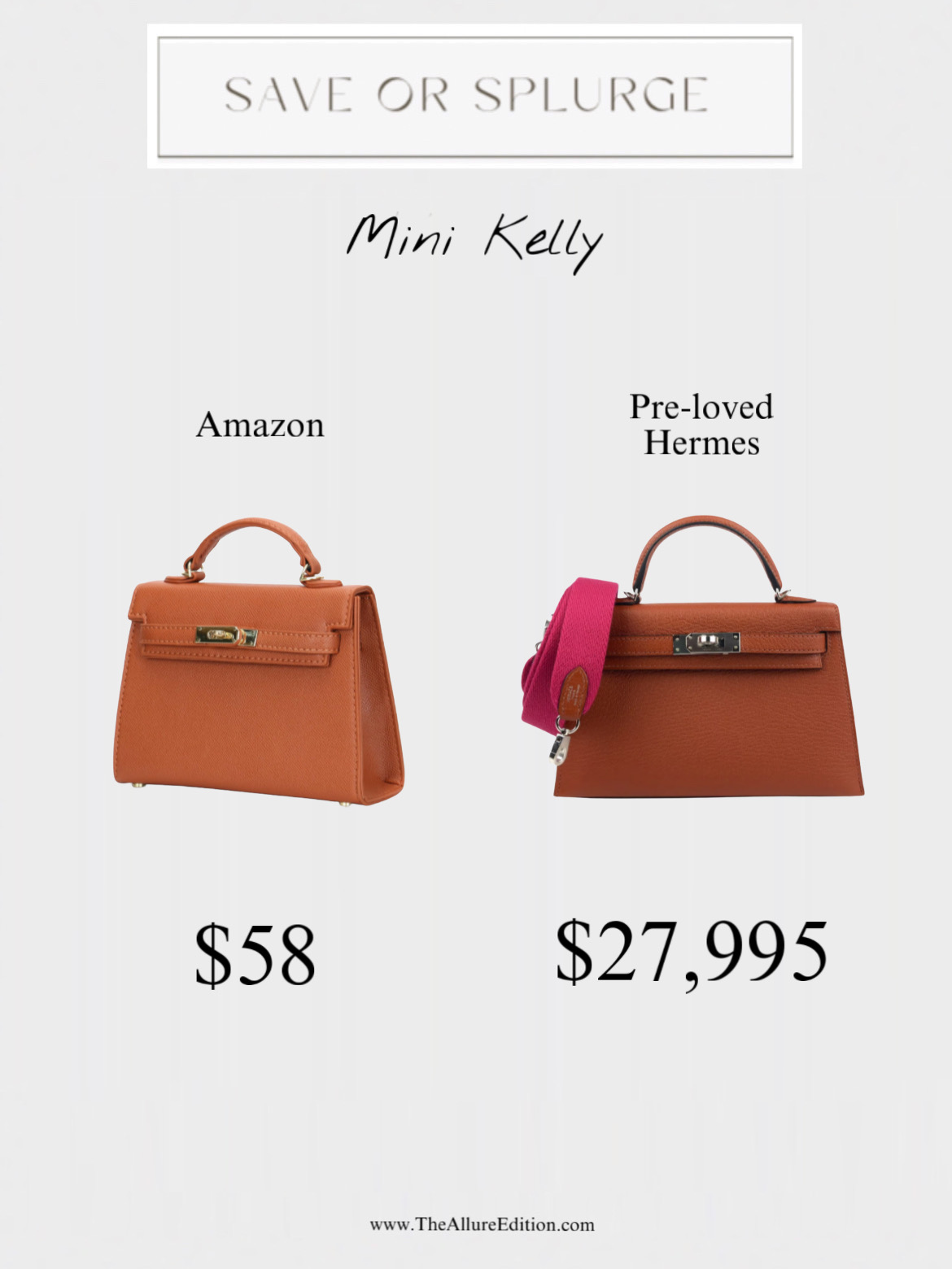 Designer Inspired Kelly Mini Bag